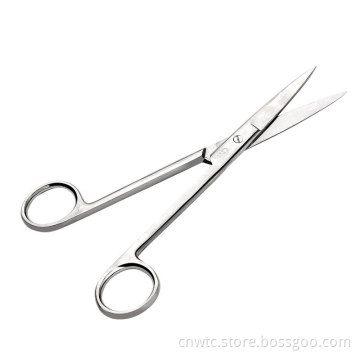 Medical Surgical Dental Stainless Steel Straight Scissors - 12.5cm